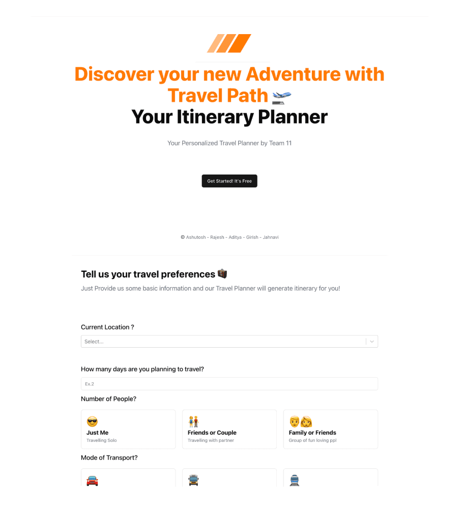 Travel Path: ItineraryPlanner
